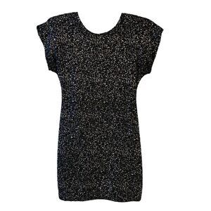 Vintage 80s Nicole Elizabeth sparkly minidress -cap sleeves & big shoulder pads